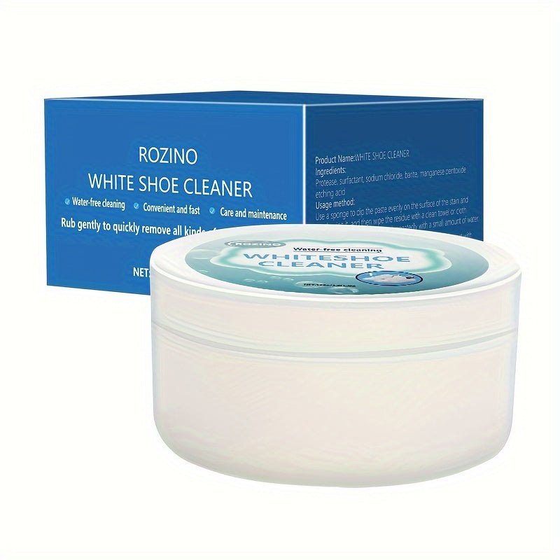 1pc Multi-Functional White Shoes Cleaning Cream Kit - Effective Decontamination, Whitening, Stain Removal, and Maintenance - Special Cleaning Solution for Sports Shoes, Easy to Use, Disposable Brush