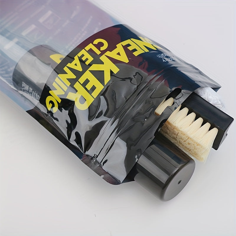 3-Piece Ultimate Sports Shoe Cleaning Kit - Effective Foam Cleaner Set for White Shoes, Removes Tough Stains, Dirt, and Grime, Gentle on Surfaces, Easy to Use, and Portable