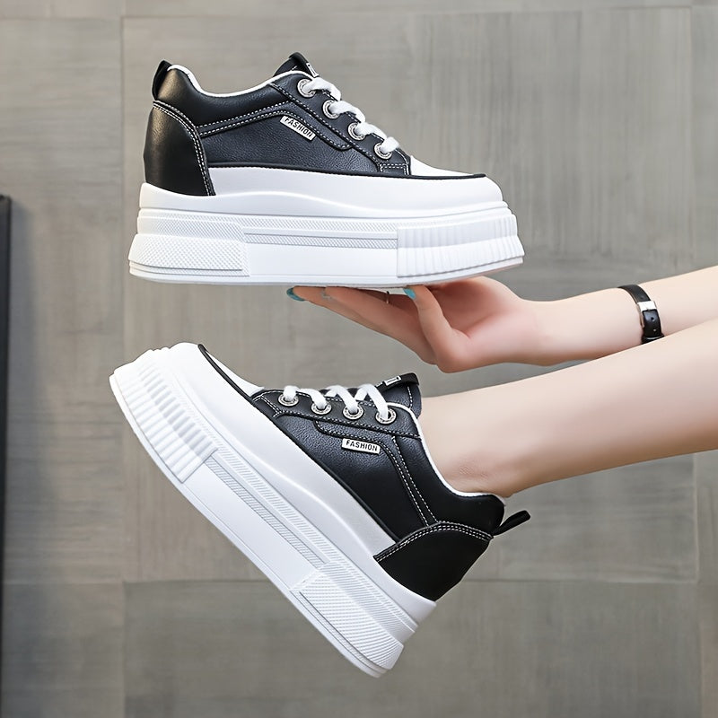 Thick-soled High-heeled White Shoes for Women with Comfortable Surface