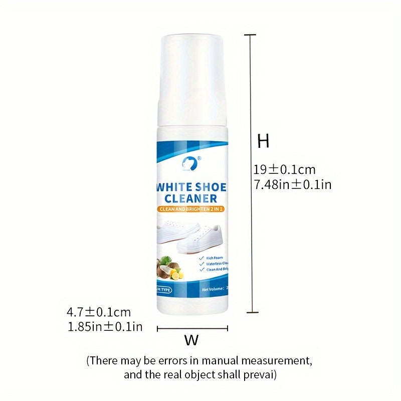 1pc 200ml/6.76oz Whiten Shoe Cleaner, Oxidizing Reduction Agent, Decontamination And Whitening Repair, Multi-functional Cleaner, Suitable for White Shoes