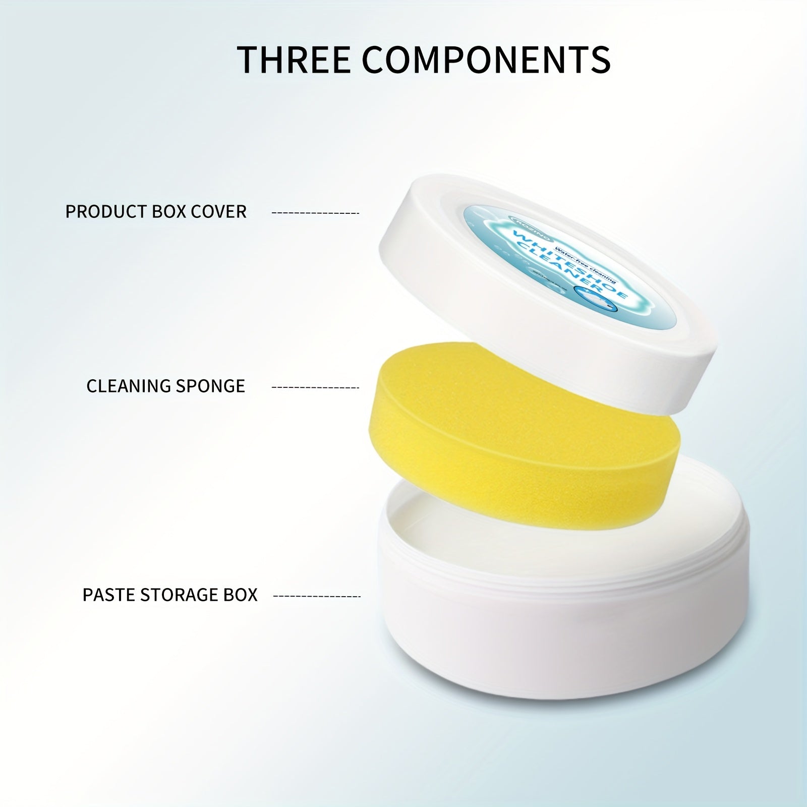 1pc Multi-Functional White Shoes Cleaning Cream Kit - Effective Decontamination, Whitening, Stain Removal, and Maintenance - Special Cleaning Solution for Sports Shoes, Easy to Use, Disposable Brush