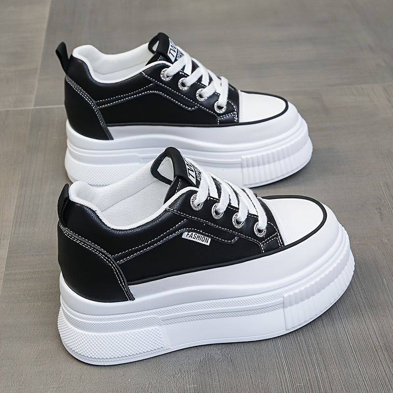 Thick-soled High-heeled White Shoes for Women with Comfortable Surface