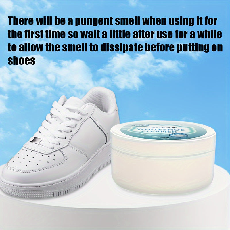 1pc Multi-Functional White Shoes Cleaning Cream Kit - Effective Decontamination, Whitening, Stain Removal, and Maintenance - Special Cleaning Solution for Sports Shoes, Easy to Use, Disposable Brush